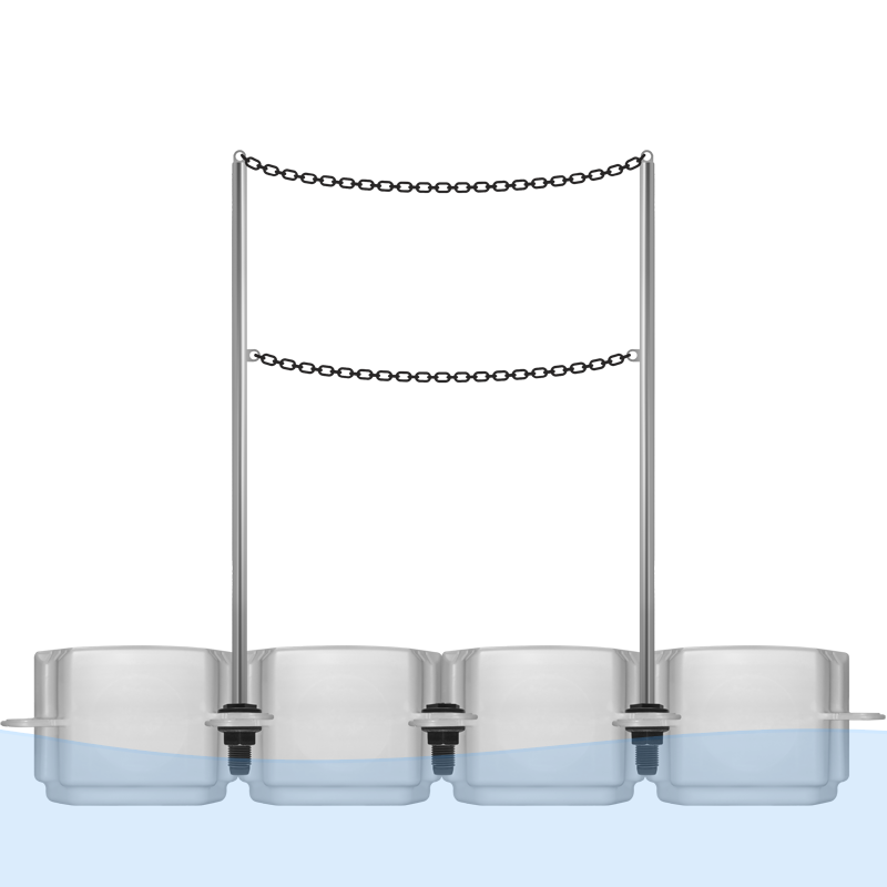 floating pontoon handrail