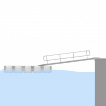 Floating pontoon gangway